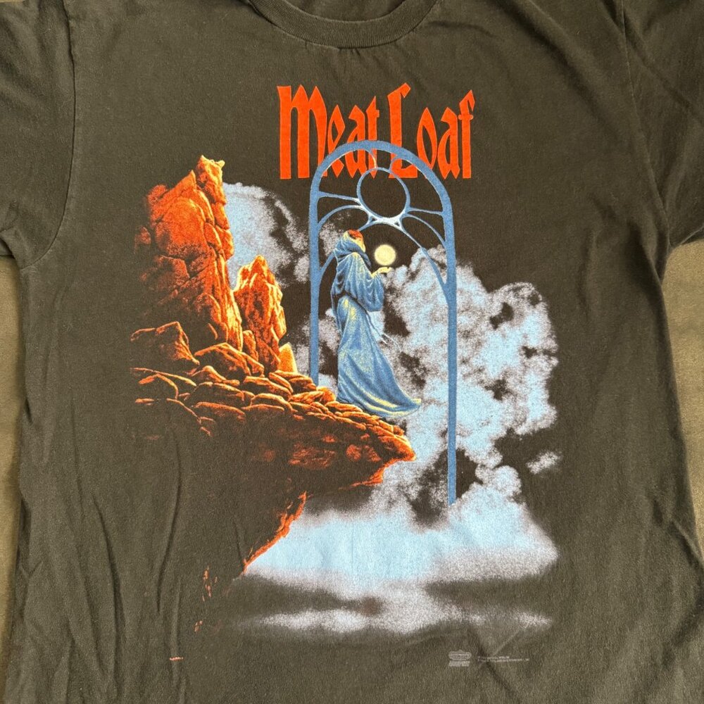 Meat Loaf Tour 90s Vintage T-Shirt Tee L - Picture 2 of 6